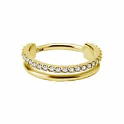 HINGED CONCH RING SET W. PREMIUM ZIRCONIA