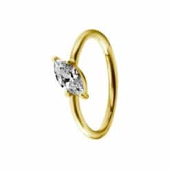 HINGED CONCH RING SET W. MARQUISE CUBIC ZIRCONIA