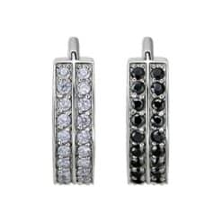 HINGED CONCH RING PAVE SET W. CUBIC ZIRCONIA - DOUBLE ROW