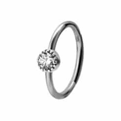 HINGED CONCH RING SET W. CUBIC ZIRCONIA