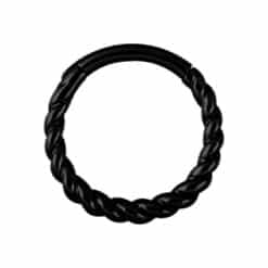 HINGED CONCH RING -  TWISTED ROPE