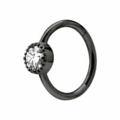 HINGED CONCH RING SET W. CUBIC ZIRCONIA