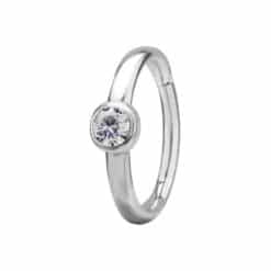 HINGED CONCH RING BEZEL SET W. PREMIUM ZIRCONIA
