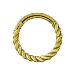 HINGED CONCH RING -  TWISTED ROPE