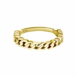 CUBAN CHAIN HINGED CONCH RING