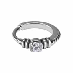 HINGED RING - CUBIC ZIRCONIA