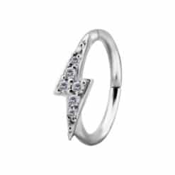 HINGED CONCH RING FLASH SET W. PREMIUM ZIRCONIA
