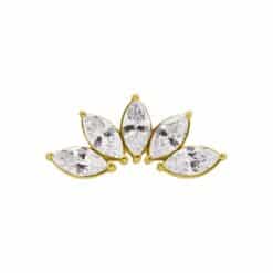 INTERNAL MICRO ATTACHMENT SET WITH MARQUISE CUBIC ZIRCONIA
