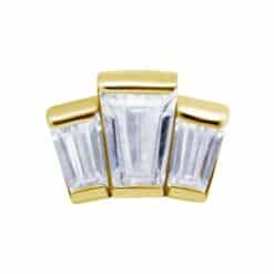 INTERNAL MICRO ATTACHMENT SET WITH TAPER BAQUETTE CUBIC ZIRCONIA