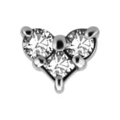 INTERNAL EART SHAPE ATTACHMENT PRONG SETTING