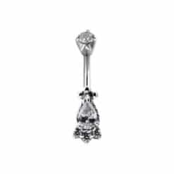 TRIBAL DOUBLE JEWELLED BANANA SET W.CUBIC ZIRCONIA