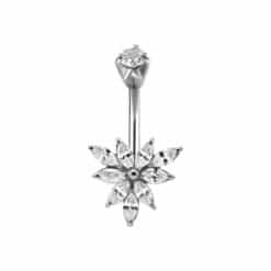 MARQUISE DOUBLE JEWELLED BANANA SET W. CUBIC ZIRCONIA