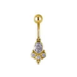 TRIBAL JEWELLED BANANA SET W. CUBIC ZIRCONIA