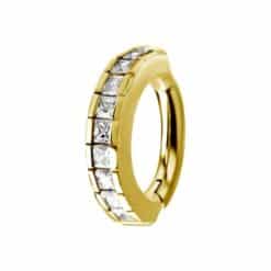 OVAL BELLY CLICKER SET W.CUBIC ZIRCONIA