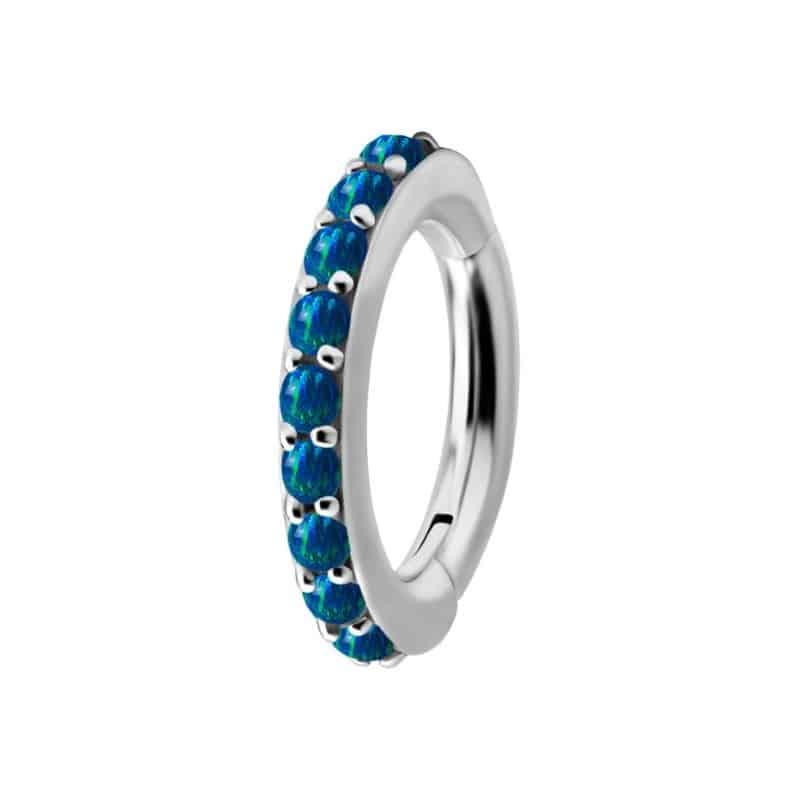 OVAL BELLY CLICKER SET W. LAB CREATED OPAL – Bild 11