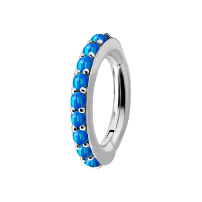 OVAL BELLY CLICKER SET W. LAB CREATED OPAL – Bild 5