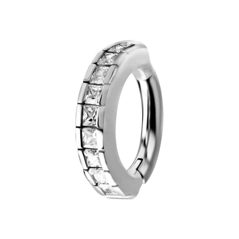 OVAL BELLY CLICKER SET W.CUBIC ZIRCONIA – Bild 2