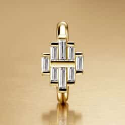 OVAL BELLY CLICKER SET W.CUBIC ZIRCONIA
