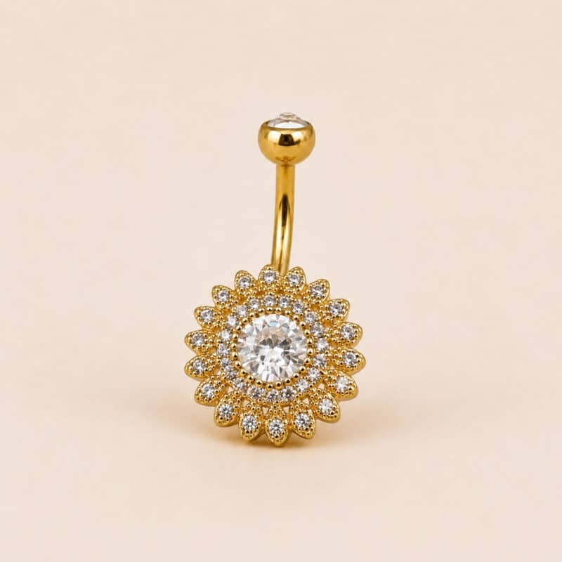 DOUBLE JEWELLED SET W. CUBIC ZIRCONIA