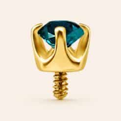 18K REAL GOLD INTERNAL ATTACHMENT SET WITH LAB CREATED DIAMONDS