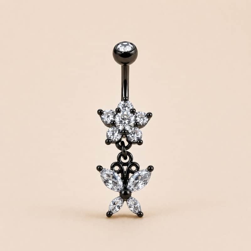 DOUBLE JEWELLED SET W. CUBIC ZIRCONIA