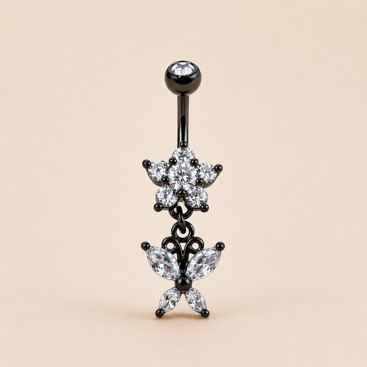 DOUBLE JEWELLED SET W. CUBIC ZIRCONIA