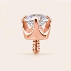 18K REAL GOLD INTERNAL ATTACHMENT SET WITH SWAROVSKI® ZIRCONIA