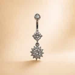 DOUBLE JEWELLED SET W. CUBIC ZIRCONIA