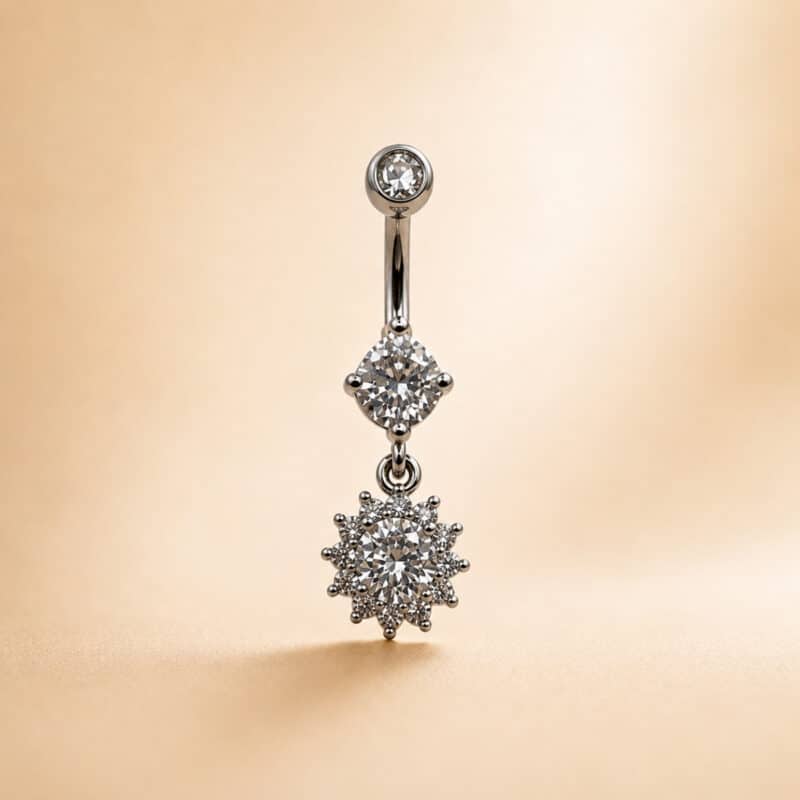 DOUBLE JEWELLED SET W. CUBIC ZIRCONIA