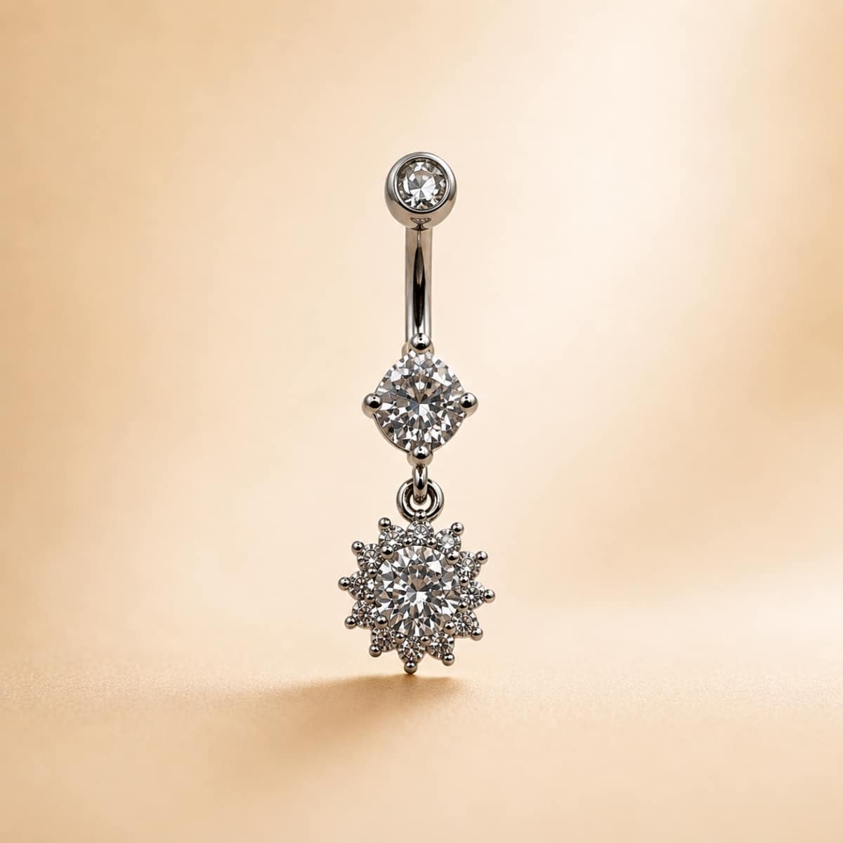 DOUBLE JEWELLED SET W. CUBIC ZIRCONIA