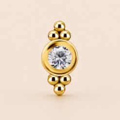 18K REAL GOLD INTERNAL ATTACHMENT SET WITH PREMIUM ZIRCONIA