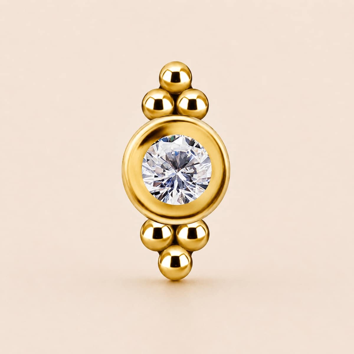 18K REAL GOLD INTERNAL ATTACHMENT SET WITH PREMIUM ZIRCONIA