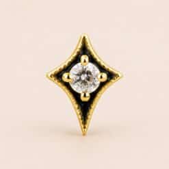 18K REAL GOLD INTERNAL ATTACHMENT SET WITH SWAROVSKI® ZIRCONIA