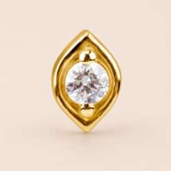 18K REAL GOLD INTERNAL ATTACHMENT SET WITH PREMIUM ZIRCONIA