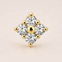 18K REAL GOLD ATTACHMENT SET WITH SWAROVSKI® ZIRCONIA