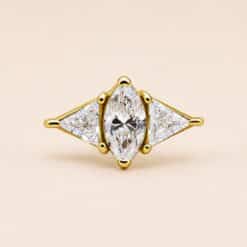 18K REAL GOLD INTERNAL ATTACHMENT SET WITH SWAROVSKI® ZIRCONIA