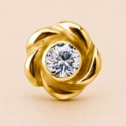 18K REAL GOLD INTERNAL FLOWER ATTACHMENT SET WITH SWAROVSKI® ZIRCONIA