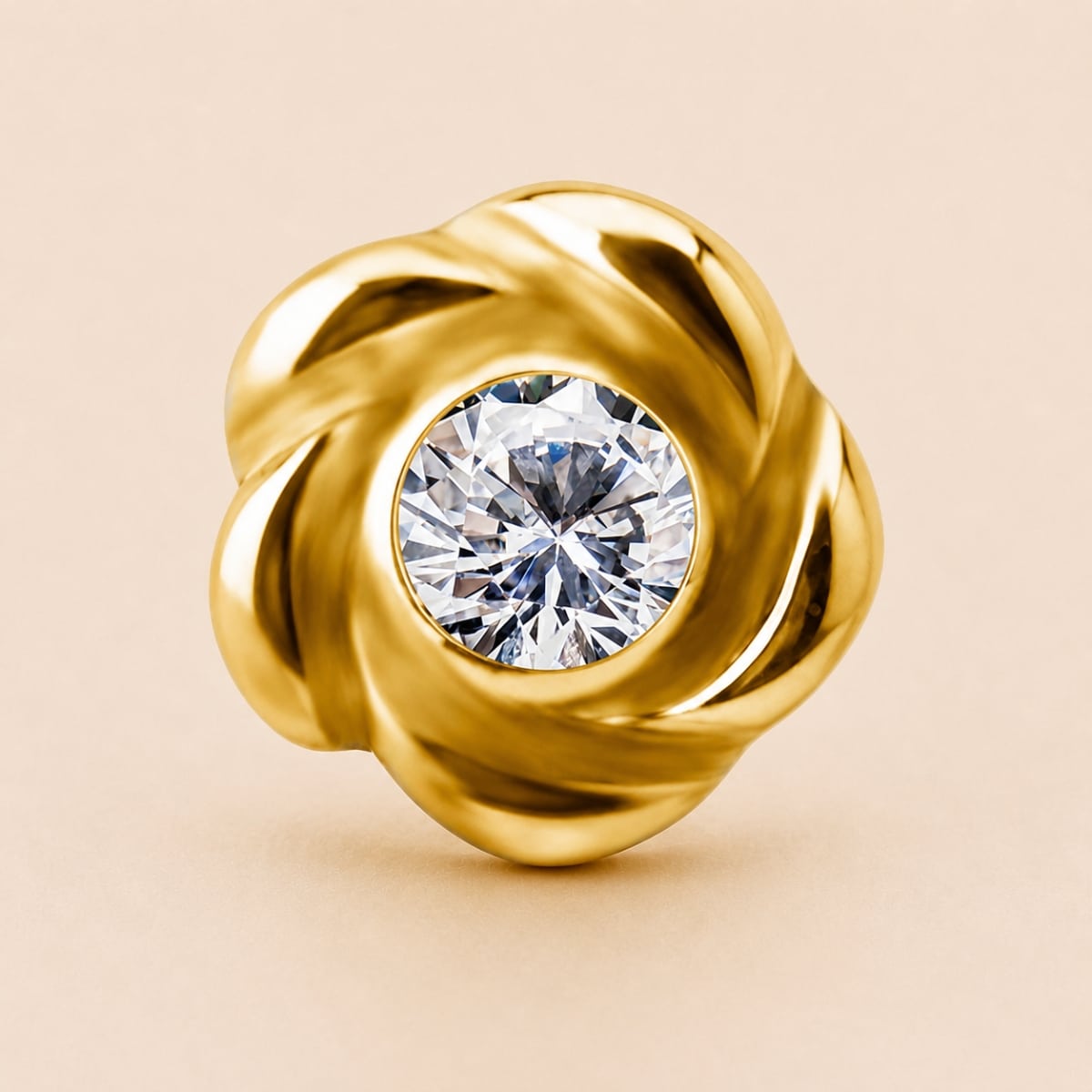 18K REAL GOLD INTERNAL FLOWER ATTACHMENT SET WITH SWAROVSKI® ZIRCONIA