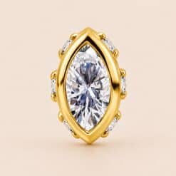 18K REAL GOLD INTERNAL ATTACHMENT SET WITH MARQUISE SHAPE SWAROVSKI® ZIRCONIA