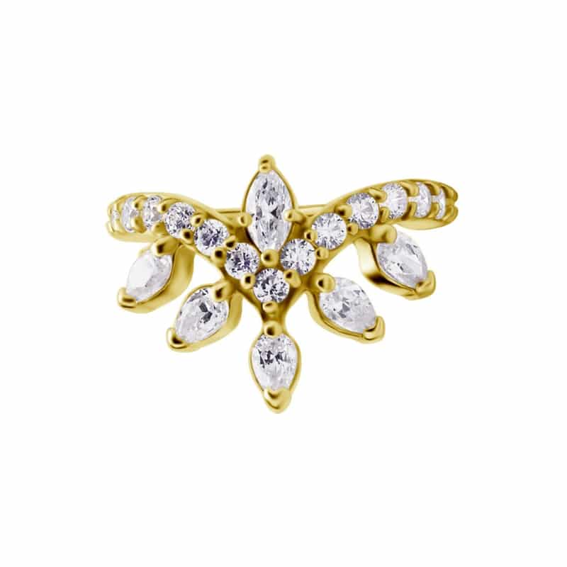 18K REAL GOLD HINGED CONCH CLICKER SET WITH PREMIUM ZIRCONIA – Bild 3
