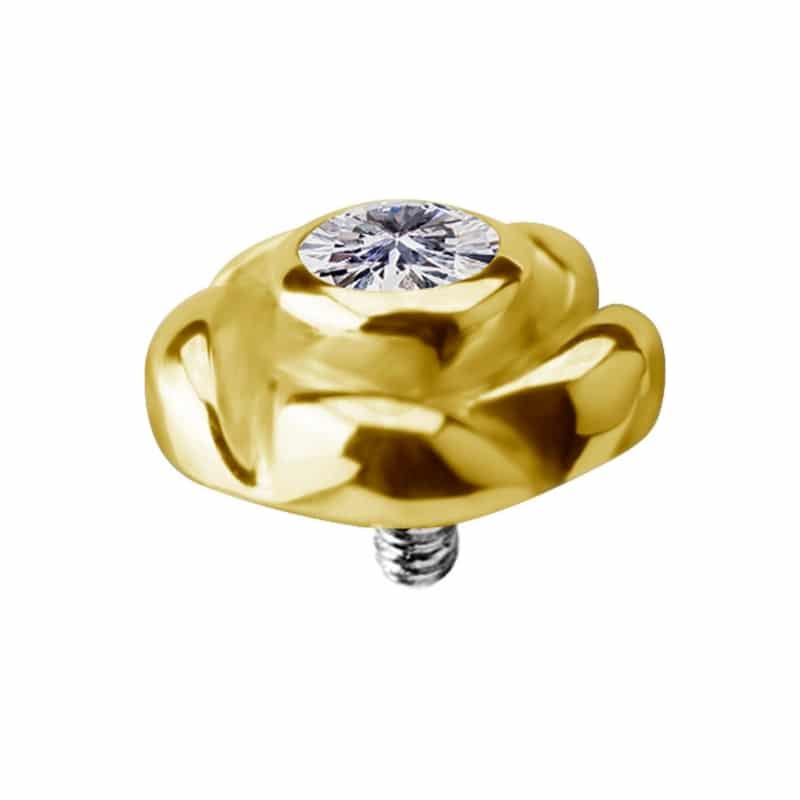 18K REAL GOLD INTERNAL FLOWER ATTACHMENT SET WITH SWAROVSKI® ZIRCONIA – Bild 3