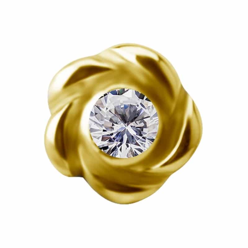 18K REAL GOLD INTERNAL FLOWER ATTACHMENT SET WITH SWAROVSKI® ZIRCONIA – Bild 2