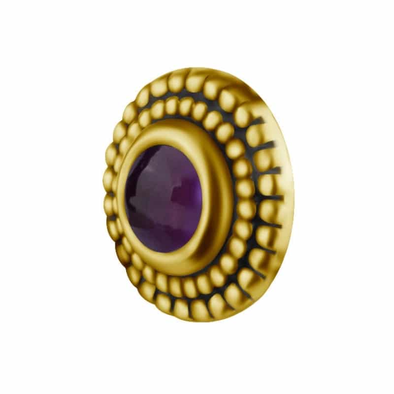 18K REAL GOLD INTERNAL STAR ATTACHMENT SET WITH AMETHYST – Bild 2
