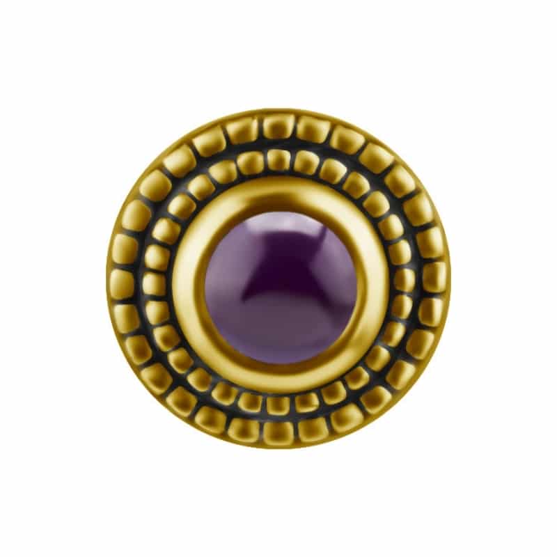 18K REAL GOLD INTERNAL STAR ATTACHMENT SET WITH AMETHYST