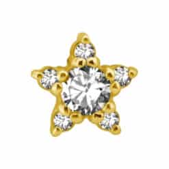 18K REAL GOLD STAR INTERNAL ATTACHMENT SET WITH SWAROVSKI® ZIRCONIA