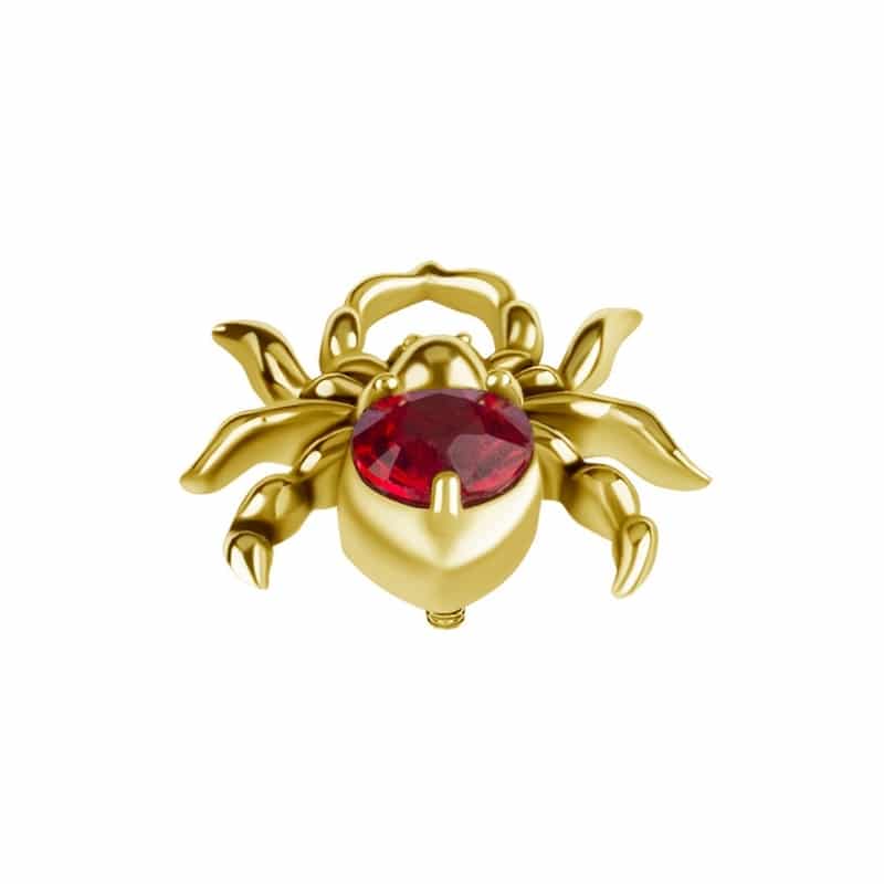 18K REAL GOLD SPIDER ATTACHEMENT SET WITH GENUINE SONGEA SAPPHIRE – Bild 2