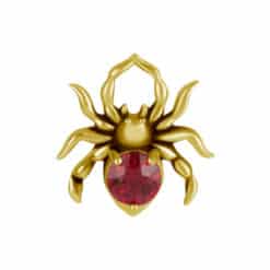 18K REAL GOLD SPIDER ATTACHEMENT SET WITH GENUINE SONGEA SAPPHIRE