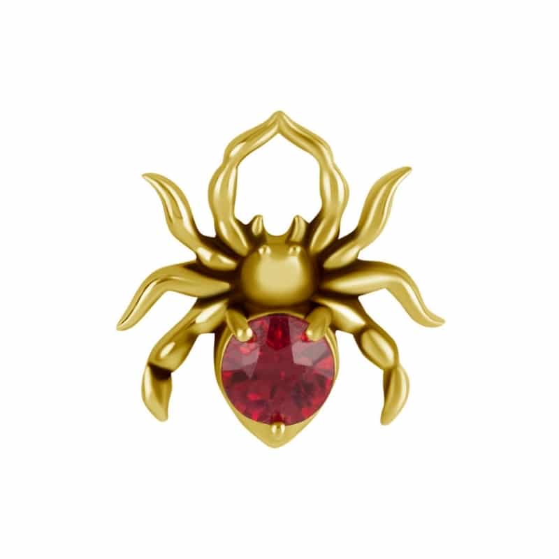 18K REAL GOLD SPIDER ATTACHEMENT SET WITH GENUINE SONGEA SAPPHIRE