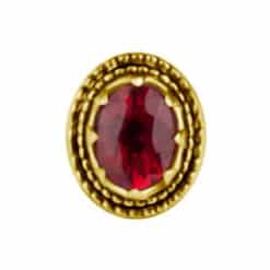 18K REAL GOLD INTERNAL ATTACHEMENT SET WITH GENUINE SONGEA SAPPHIRE