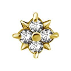 18K REAL GOLD INTERNAL ATTACHMENT SET WITH SWAROVSKI® ZIRCONIA